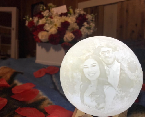 Custom Photo Moon Lamp with Engraved Picture Text for Anniversary, Festival, Birthday Gifts photo review