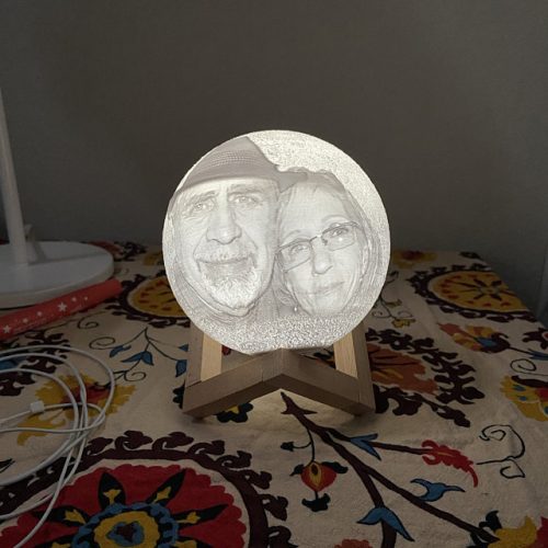 Custom Photo Moon Lamp with Engraved Picture Text for Anniversary, Festival, Birthday Gifts photo review